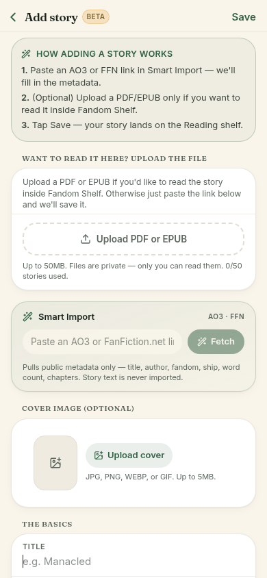 Add a fic